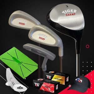 EZ Flex Junior Set | Golf Balls | Putting Cup | Swing Path Trainer | Golf Hat
