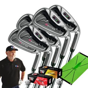 B2 Irons (4-PW) + Approach, Sand & Lob Wedge| Golf Balls | Swing Path Trainer | Golf Hat | Golf Shirt