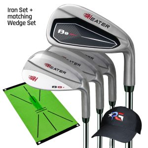 Special Edition B8 Bomber Irons (4-PW) | Matching Wedge Set | Swing Path Trainer | Golf Hat