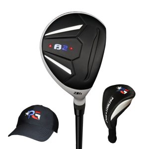 B2 Hybrid Iron + Patriot Stretch-Fit Hat + and Head Cover