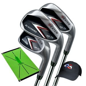Special Edition Blackbird Wedge Set + Hitting Mat Swing Path Trainer + Patriot Stretch-Fit Hat