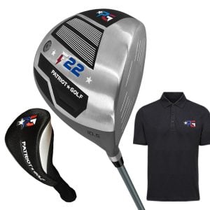 F22 Raptor Driver + Patriot Golf Polo + Head Cover