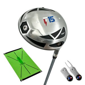 Limited Edition F15 Lightning Driver + Swing Path Trainer + Divot Tool & Magnetic Ball Marker