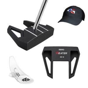 Special Edition Heater Zero-Torque Mallet Putter + Putting Cup Trainer + Patriot Hat