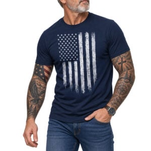 Distressed American Flag T-Shirt - Vintage Grunge USA Tee